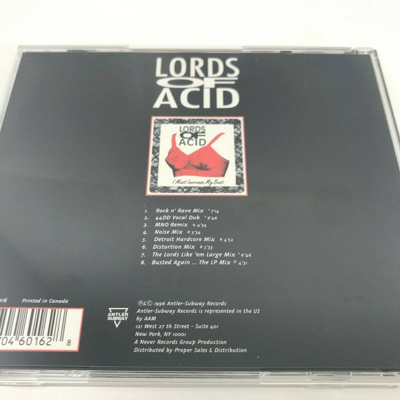 Rare Lords of Acid 'I Must Increase My Bust' 1996 Audio CD, Used, Excellent - Picture 3 of 5